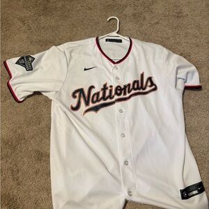 Nike Nationals Trea Turner #7 White Jersey WS 2019 Jersey